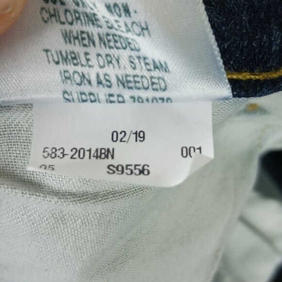 Foundry Flex Denim Jeans Mens 45x25 Altered Dark Wash Casual Big Size - Picture 6 of 8